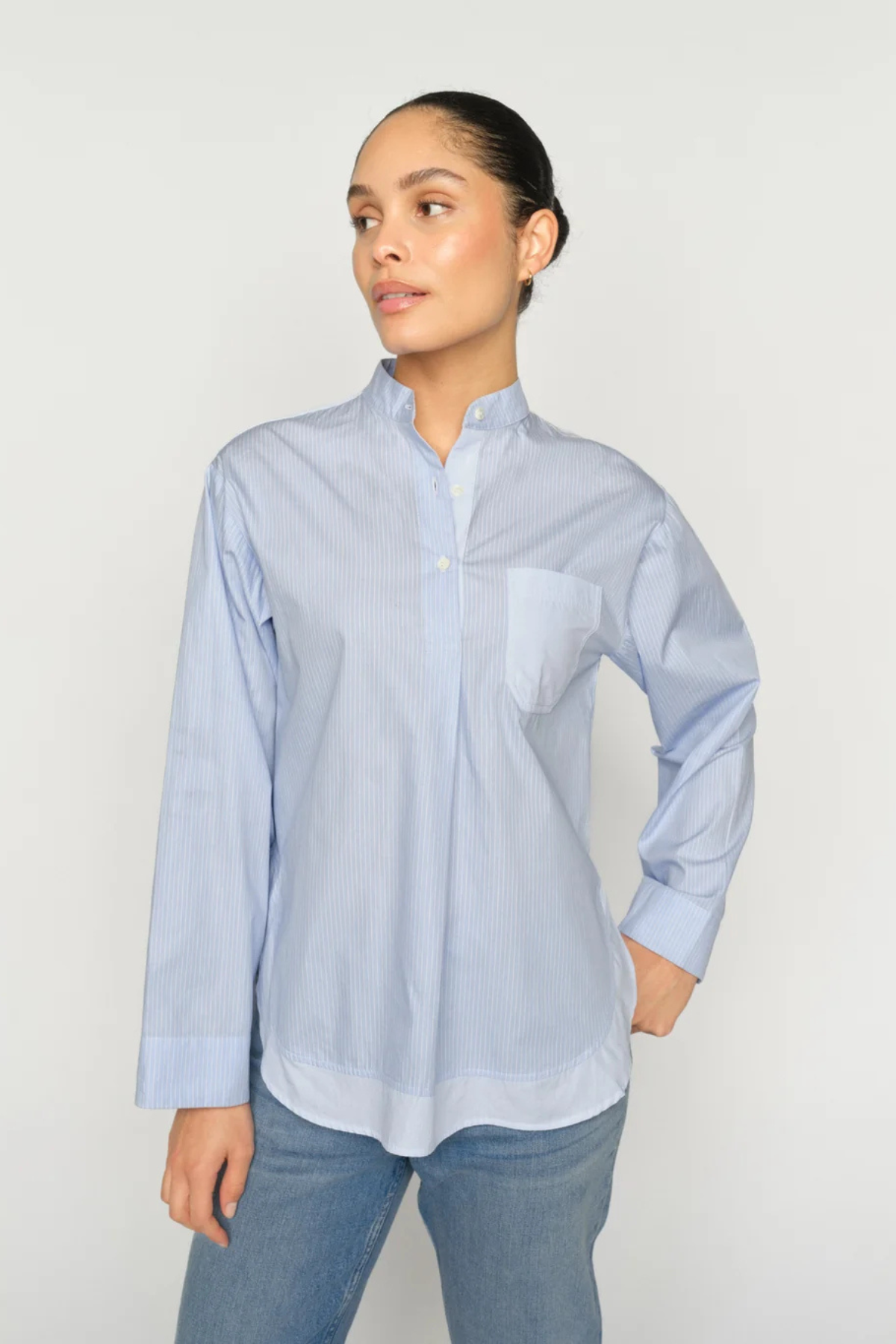 BRONWYN STRIPE SHIRT BRUNNERA BLUE