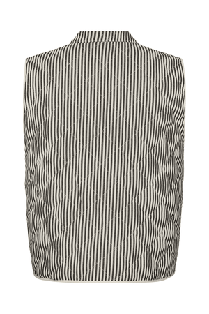 CAIRO QUILTED VEST STRIPE BLACK