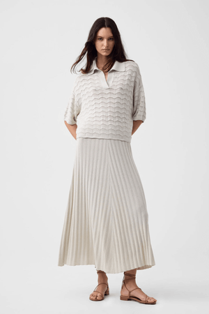 CALISTA KNIT TOP SILVER
