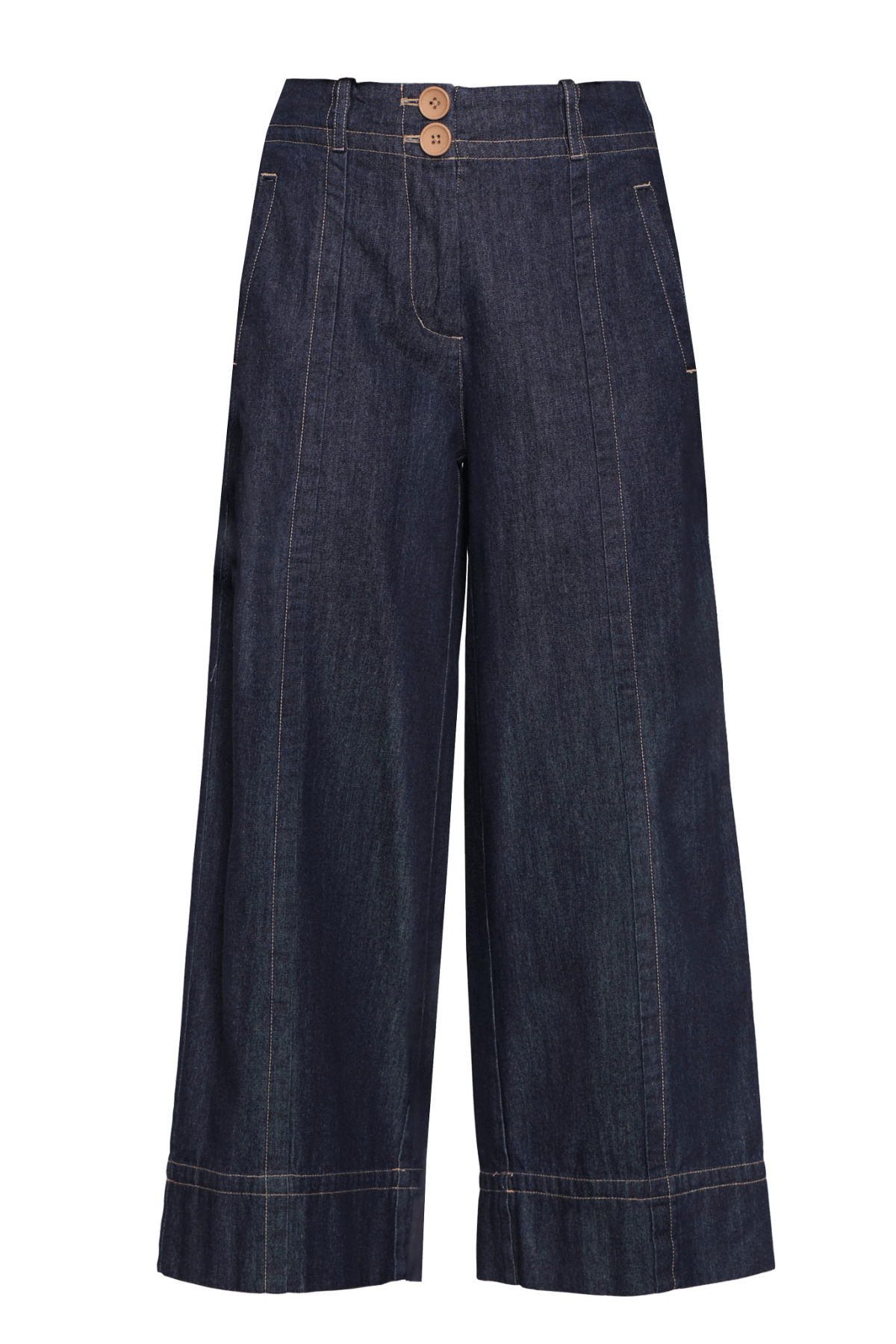 CARSEN CROP PANT DARK WASH