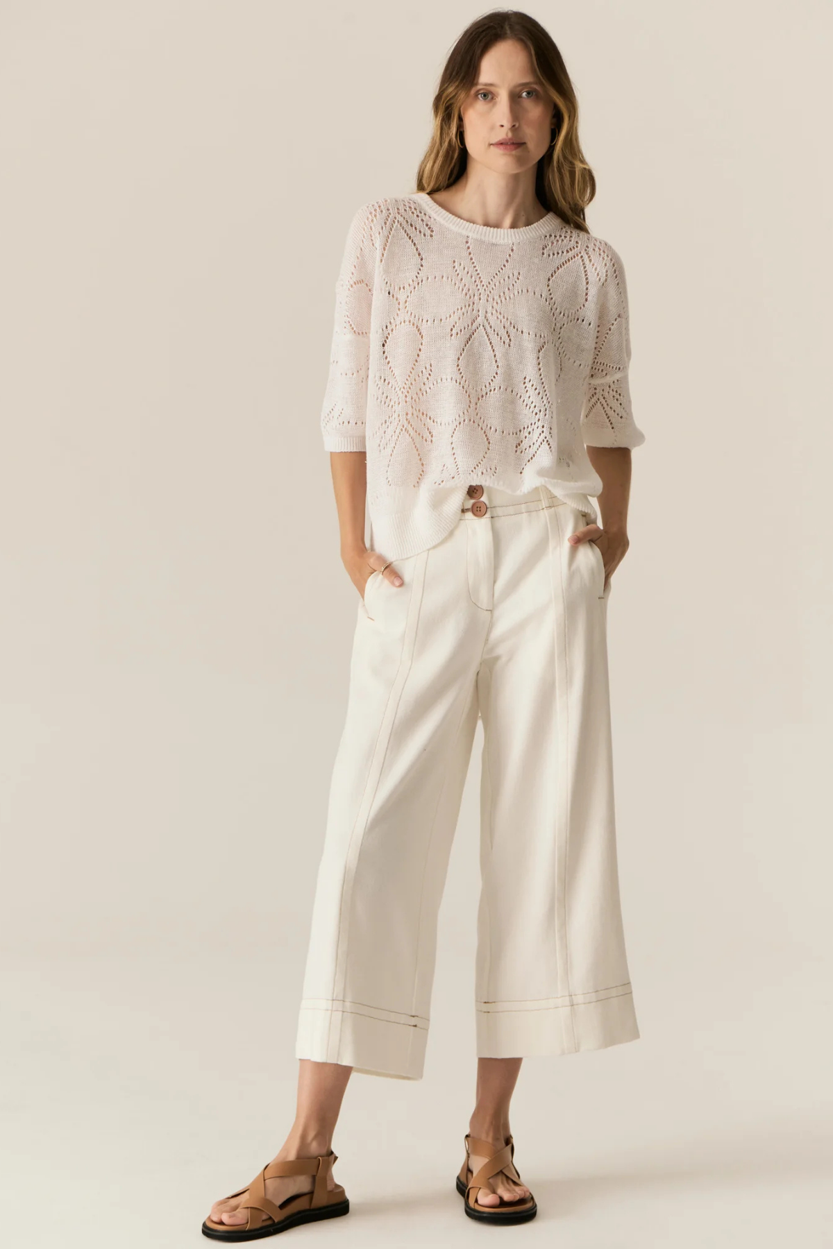 CARSEN CROP PANT ECRU