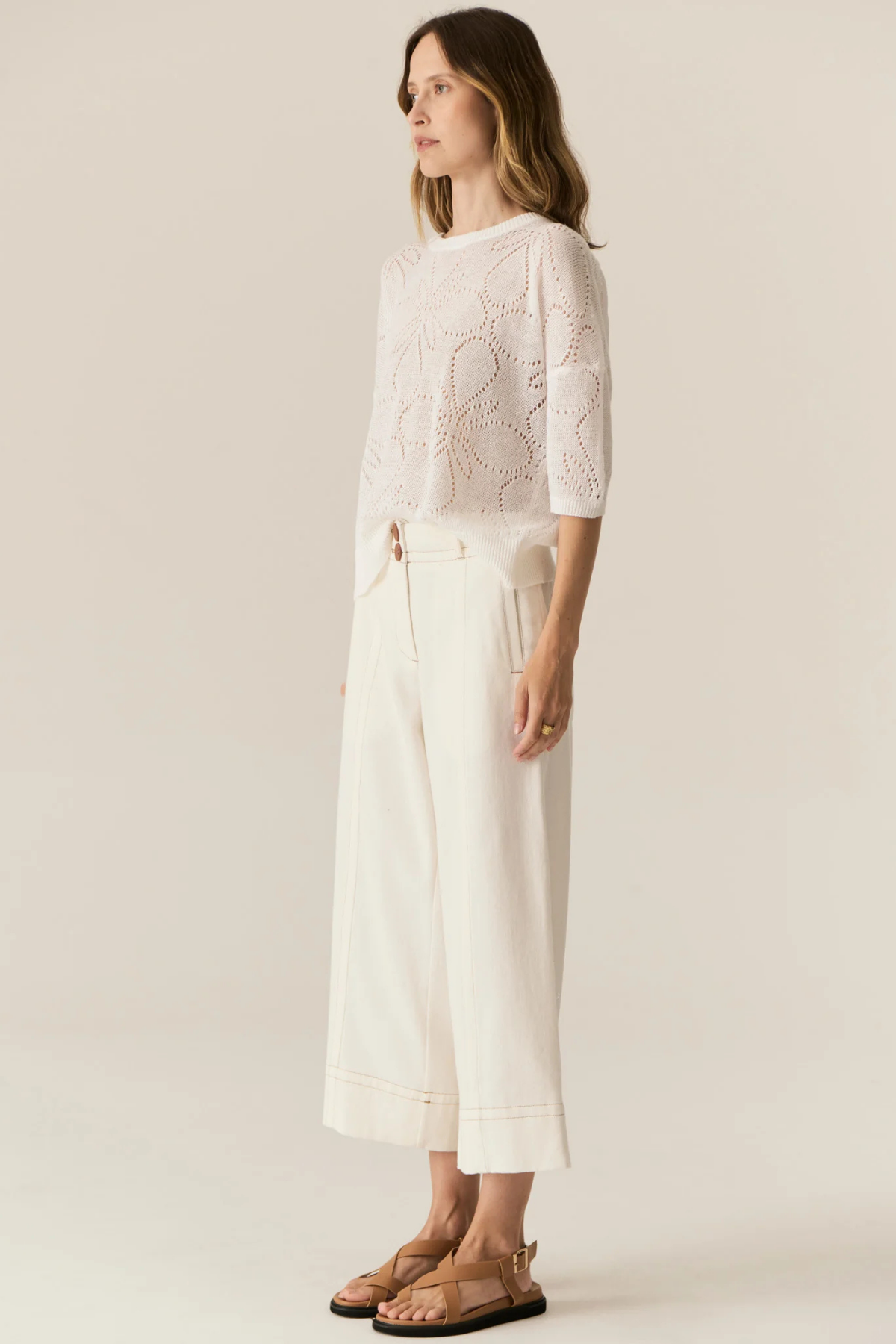 CARSEN CROP PANT ECRU