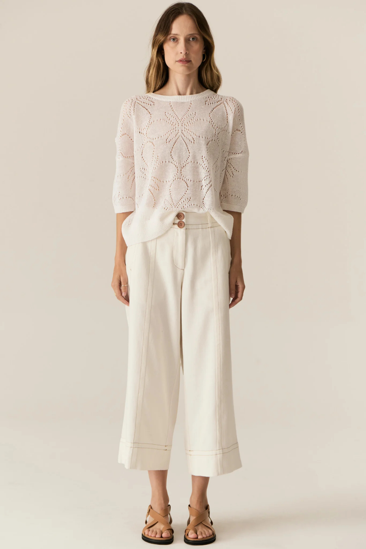 CARSEN CROP PANT ECRU
