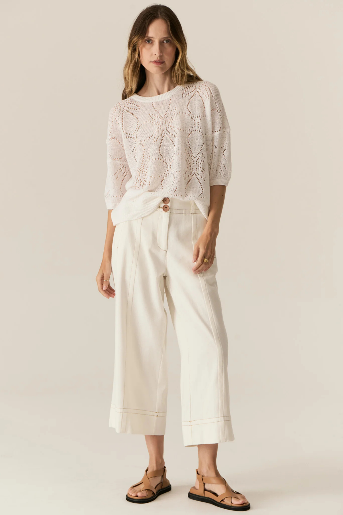 CARSEN CROP PANT ECRU