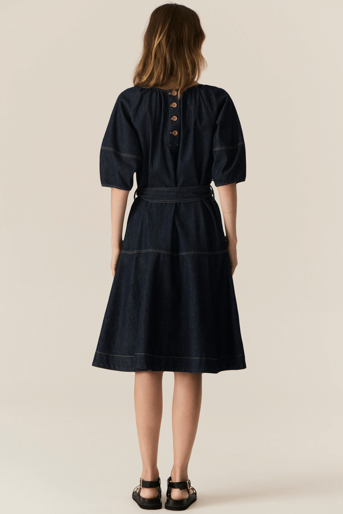 CARSEN DRESS DARK WASH