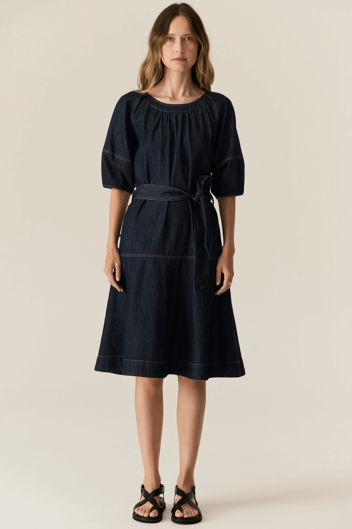 CARSEN DRESS DARK WASH