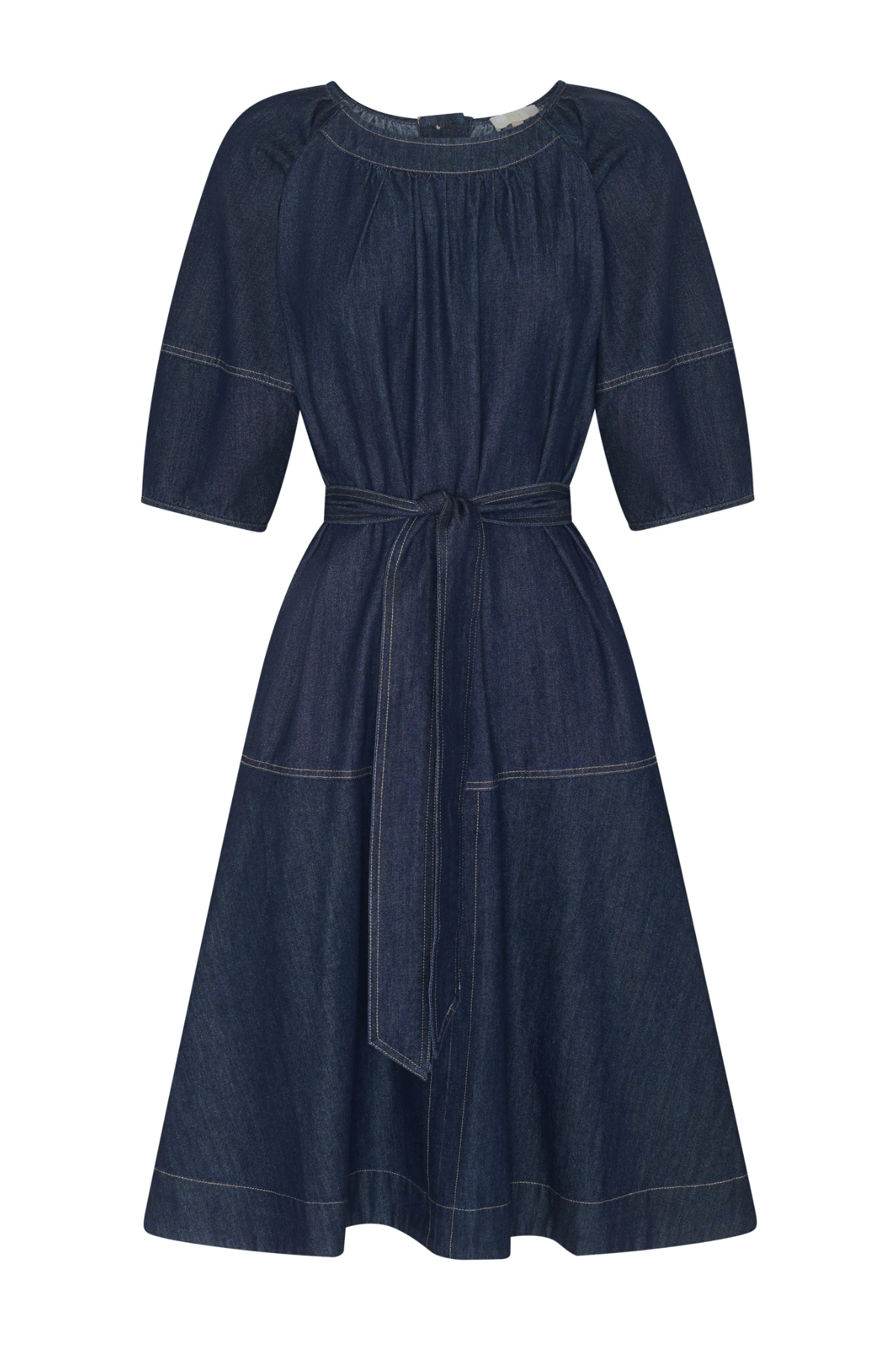 white christmas dresses Muhle Denim Shirt Dress main image 1