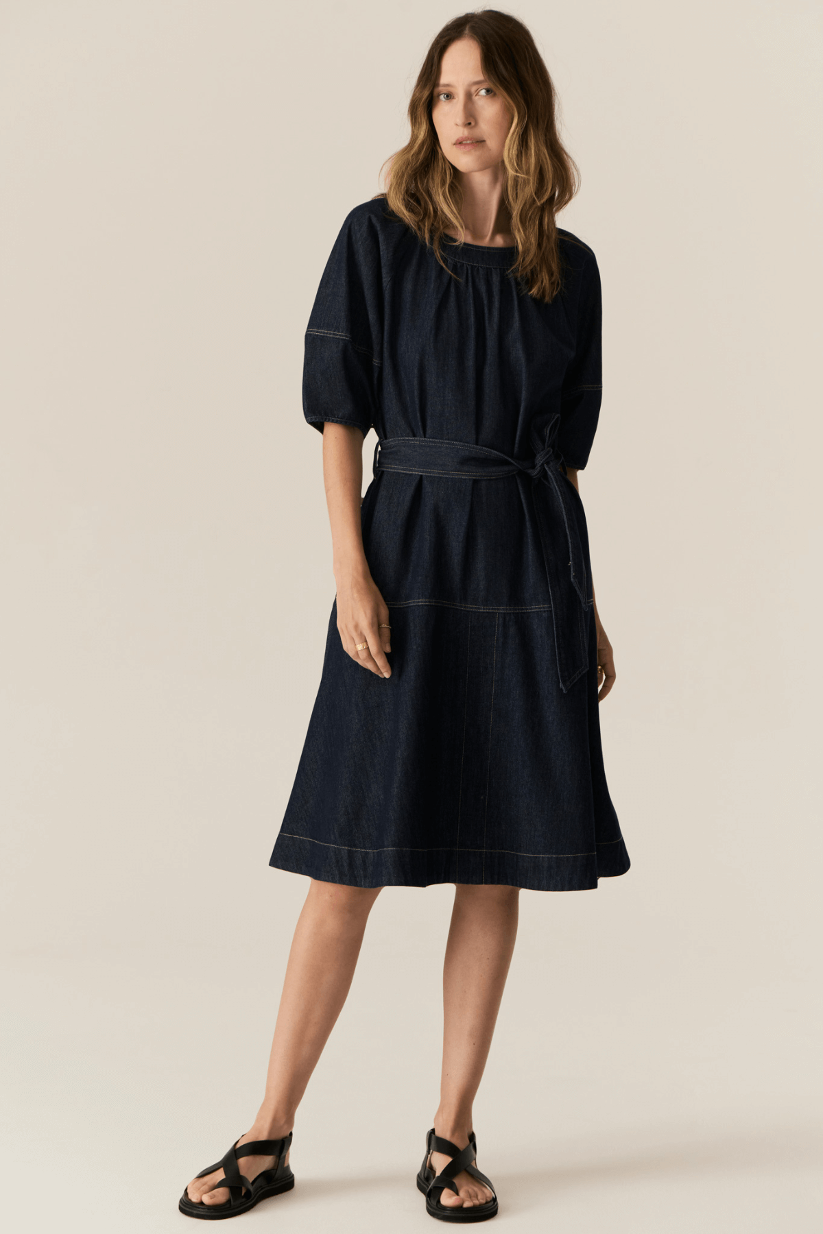CARSEN DRESS DARK WASH