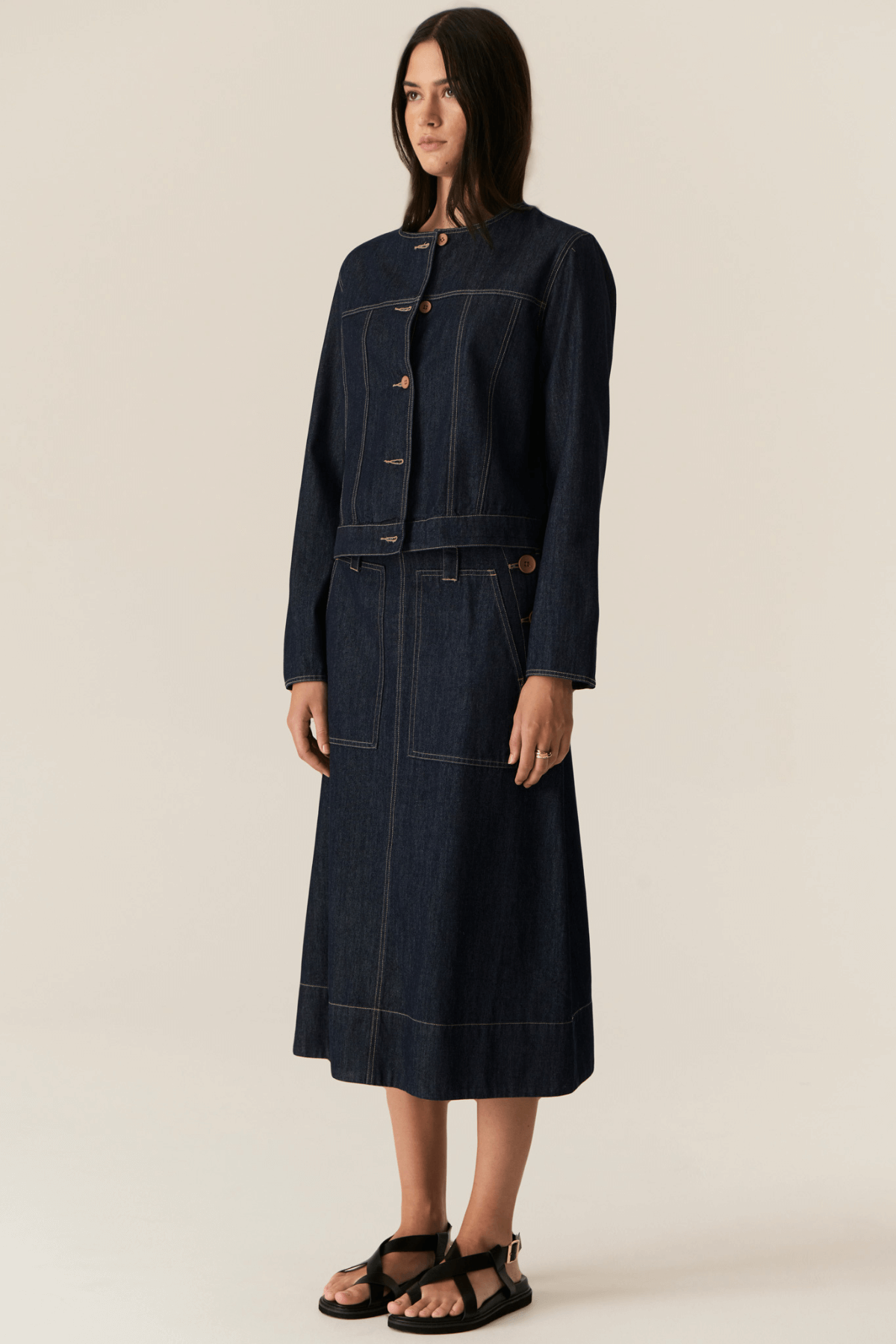 CARSEN JACKET DARK WASH