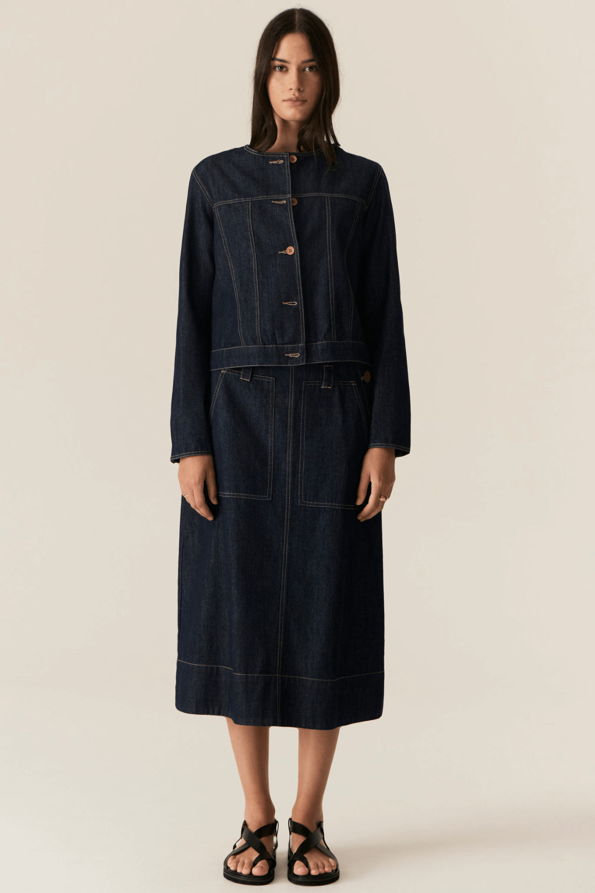 CARSEN JACKET DARK WASH