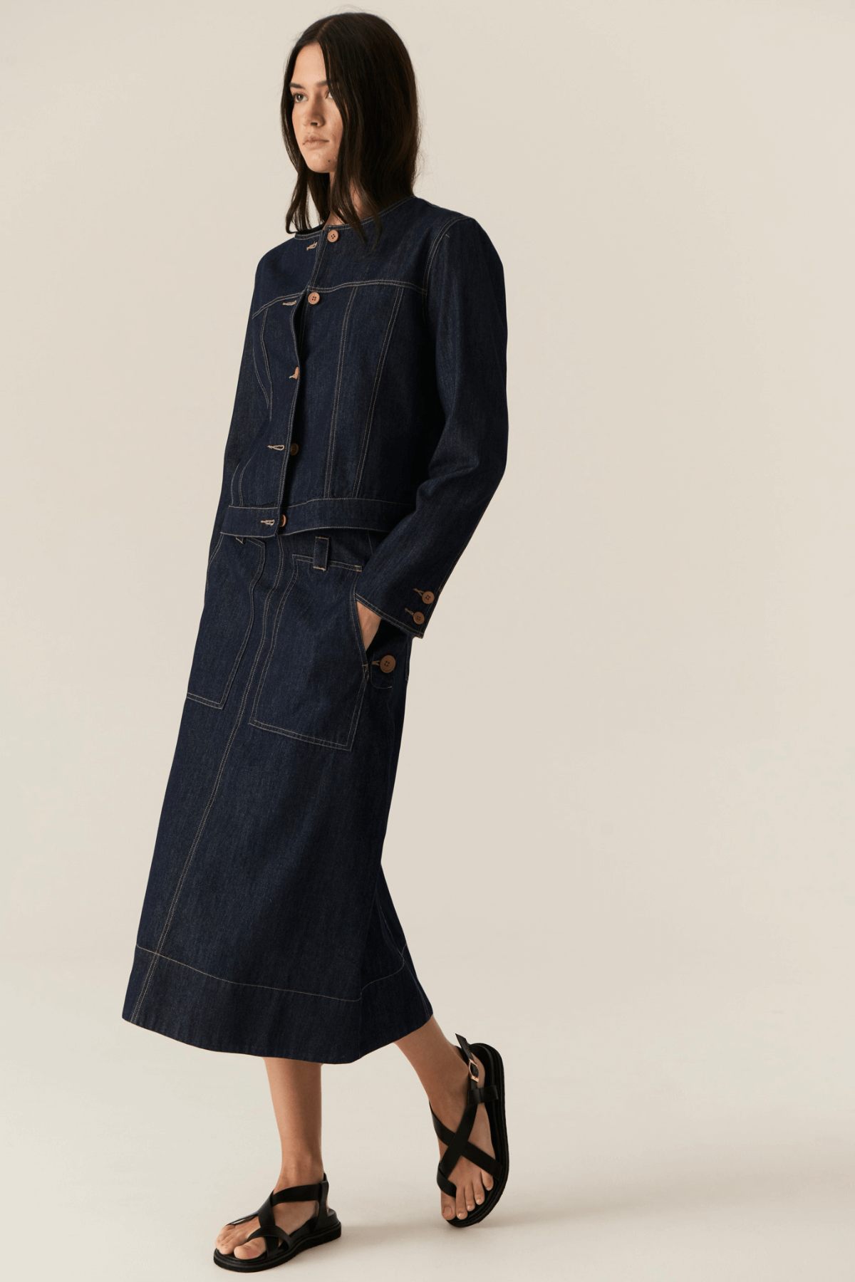 CARSEN JACKET DARK WASH