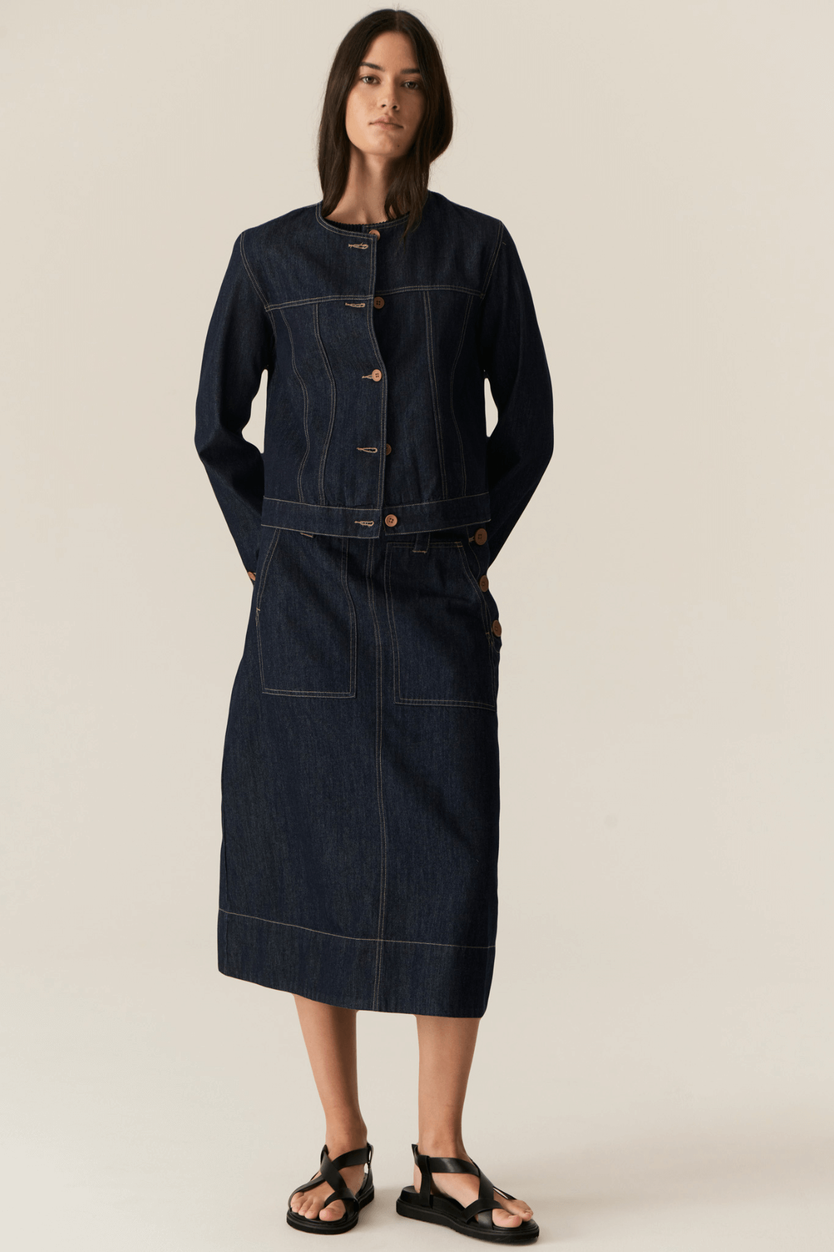 CARSEN SKIRT DARK WASH