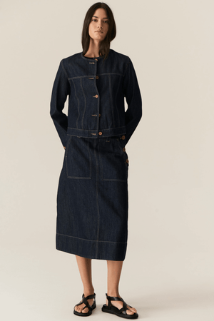 CARSEN SKIRT DARK WASH