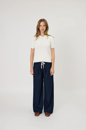 CASSIE POLO TOP IVORY