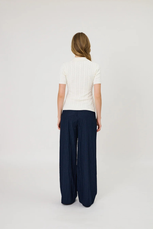 CASSIE POLO TOP IVORY