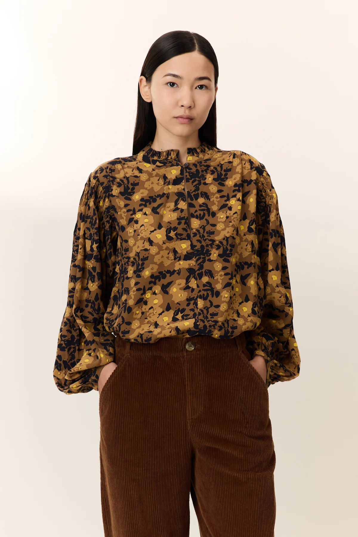 CATZ FLOWER BLOUSE YELLOW