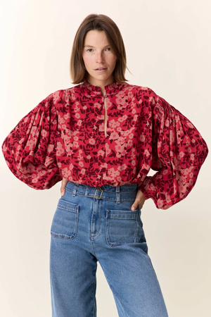 CATZ FLOWER BLOUSE RED