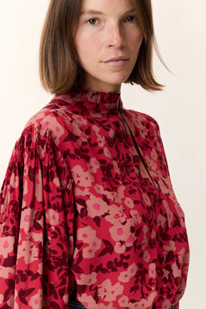 CATZ FLOWER BLOUSE RED