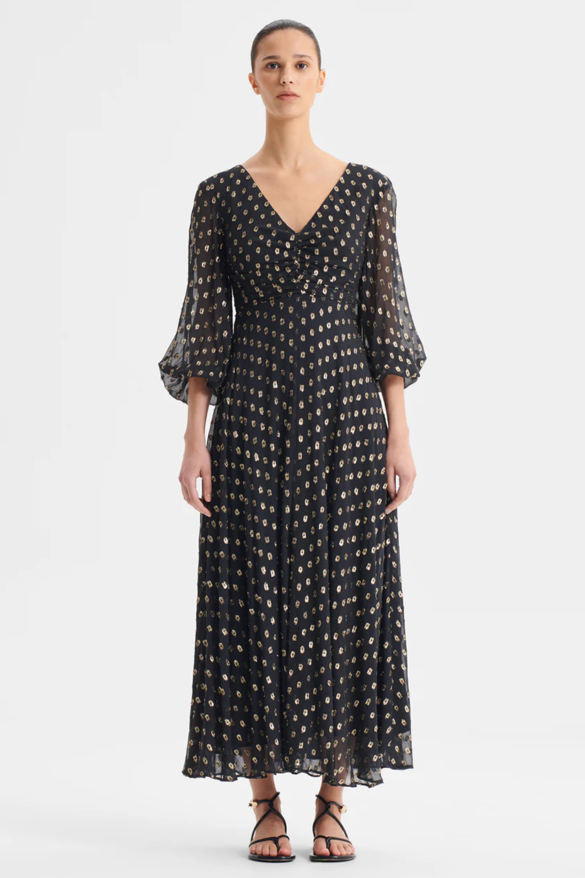 CECILE MIDI DRESS BLACK