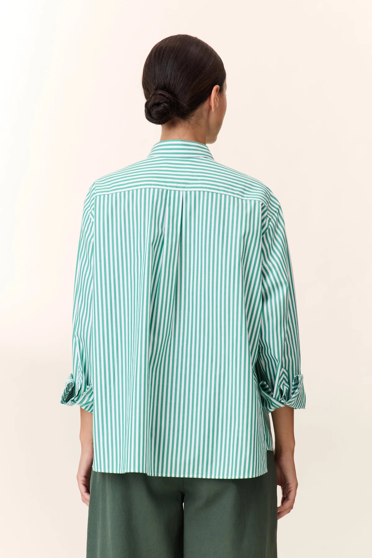 CELEN STRIPE SHIRT GREEN