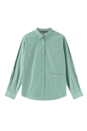 CELEN STRIPE SHIRT GREEN