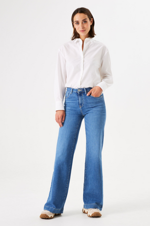 CELIA WIDE LEG JEANS MEDIUM BLUE