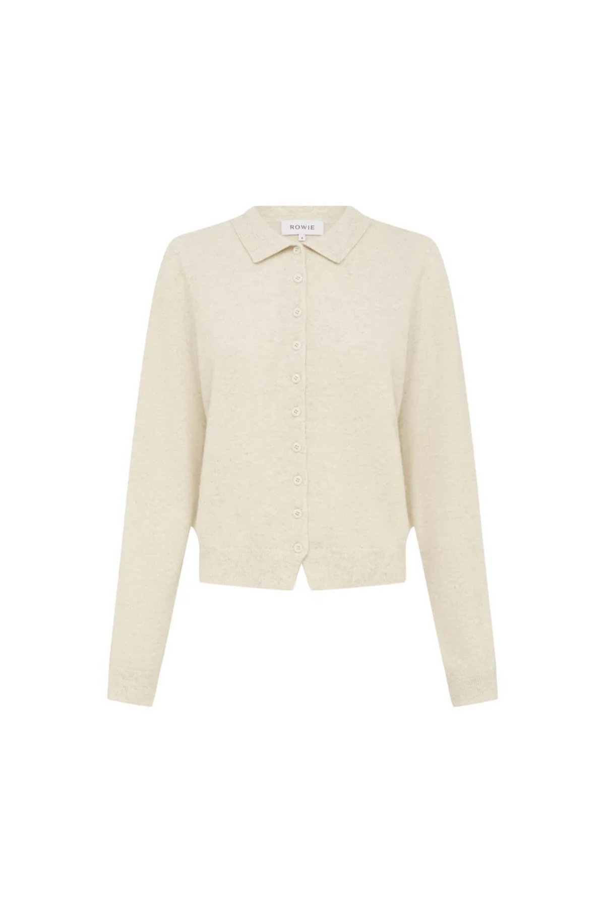 CELIA MERINO KNIT CARDIGAN OAT MARLE