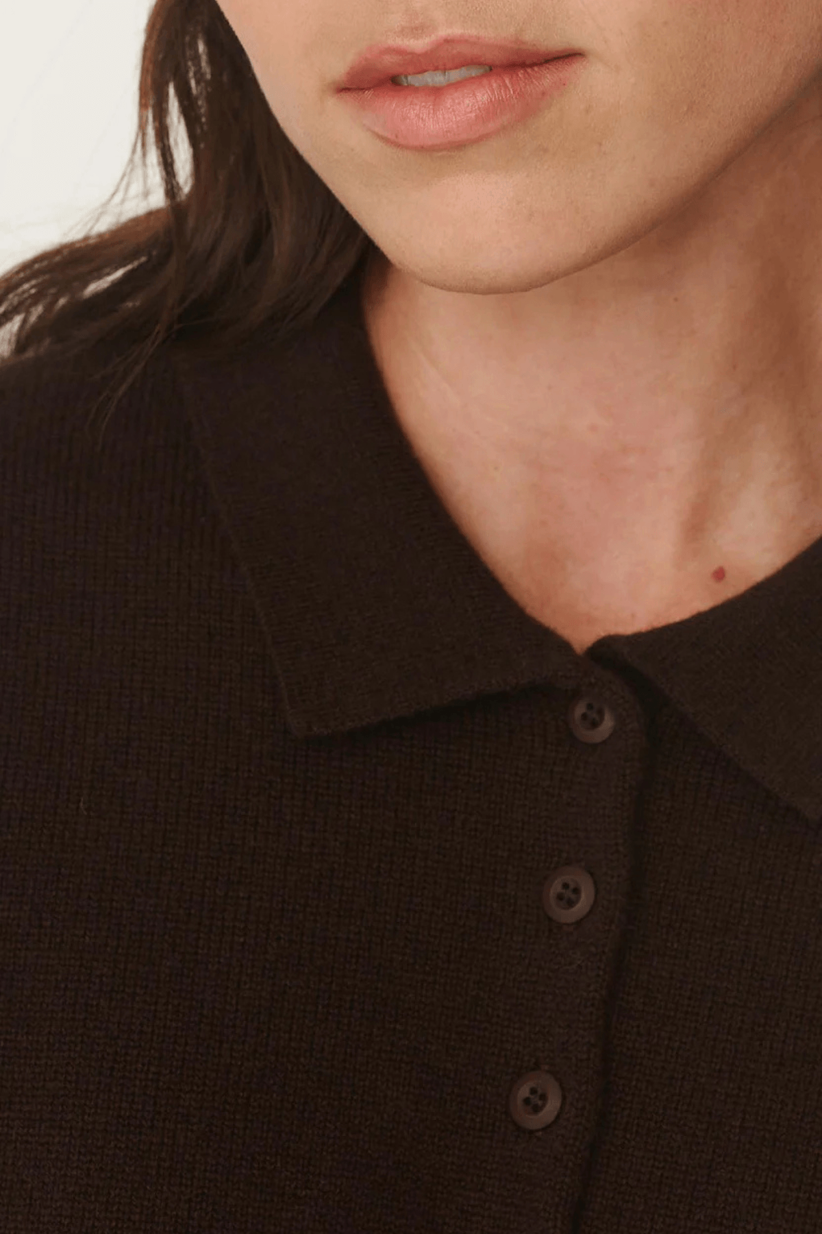 CELIA MERINO KNIT CARDIGAN DARK COCAO