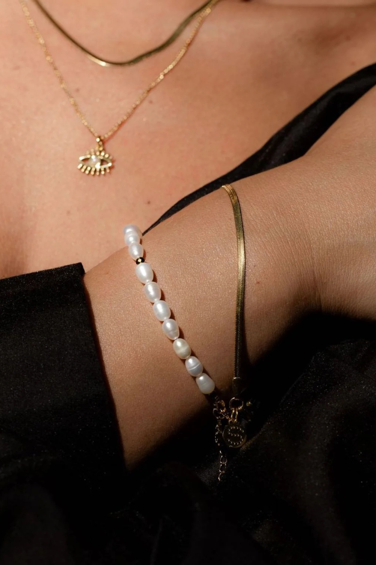 CELINE BRACELET PEARL/SILVER