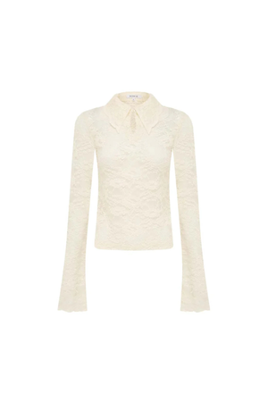 CHARLOTTE ROSE LACE TOP BUTTER CREME