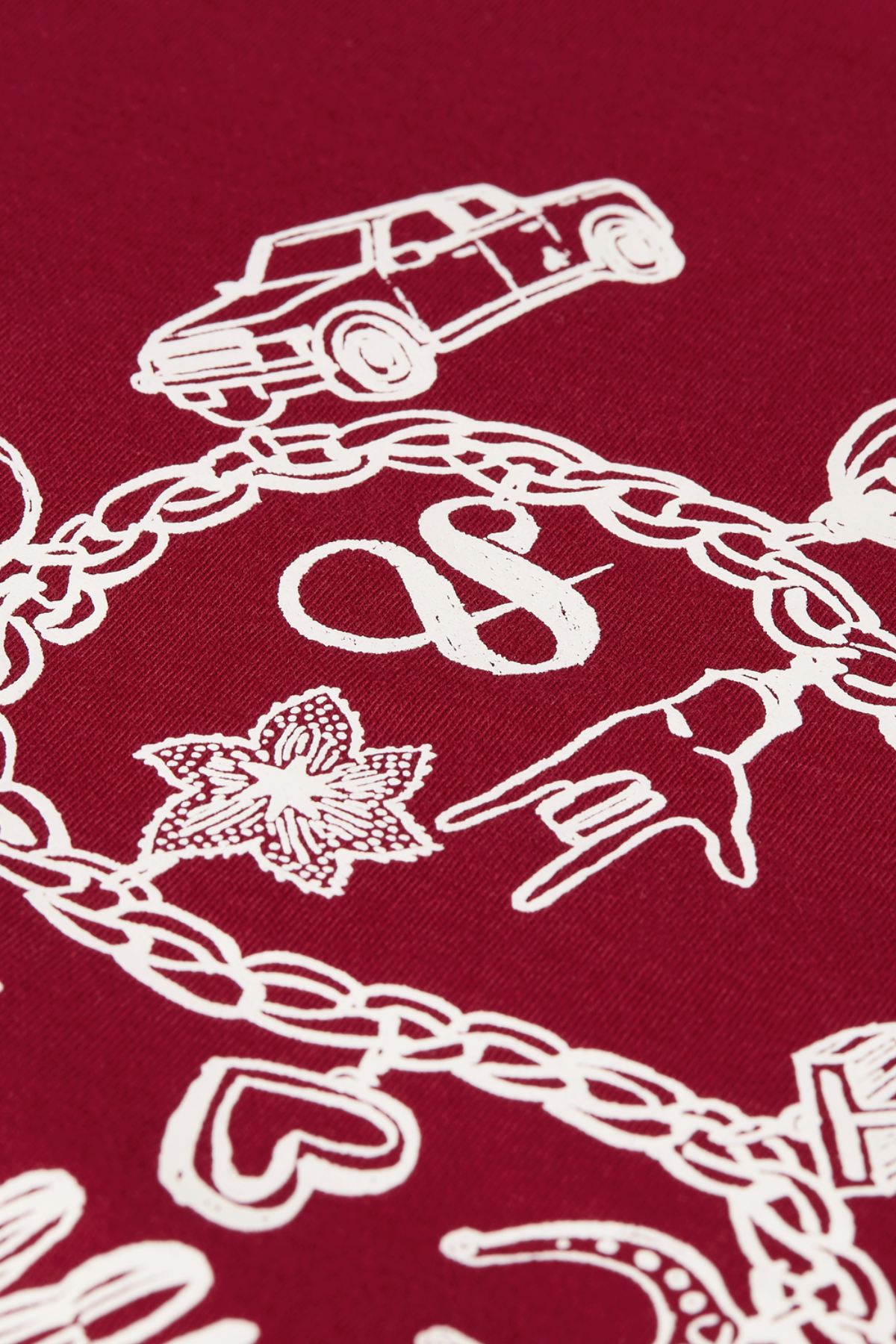 CHEST ARTWORK T-SHIRT BIKING RED