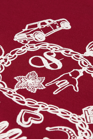 CHEST ARTWORK T-SHIRT BIKING RED