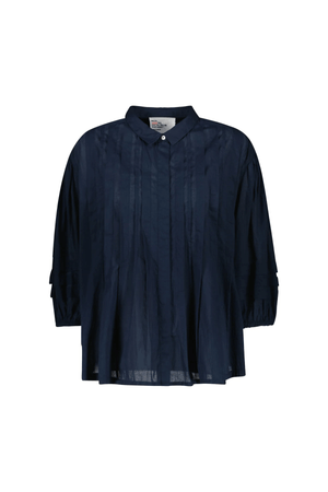 CHIMI PLEAT SHIRT BLACK IRIS