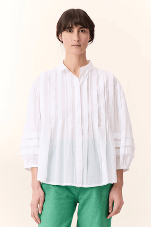 CHIMI PLEAT SHIRT WHITE