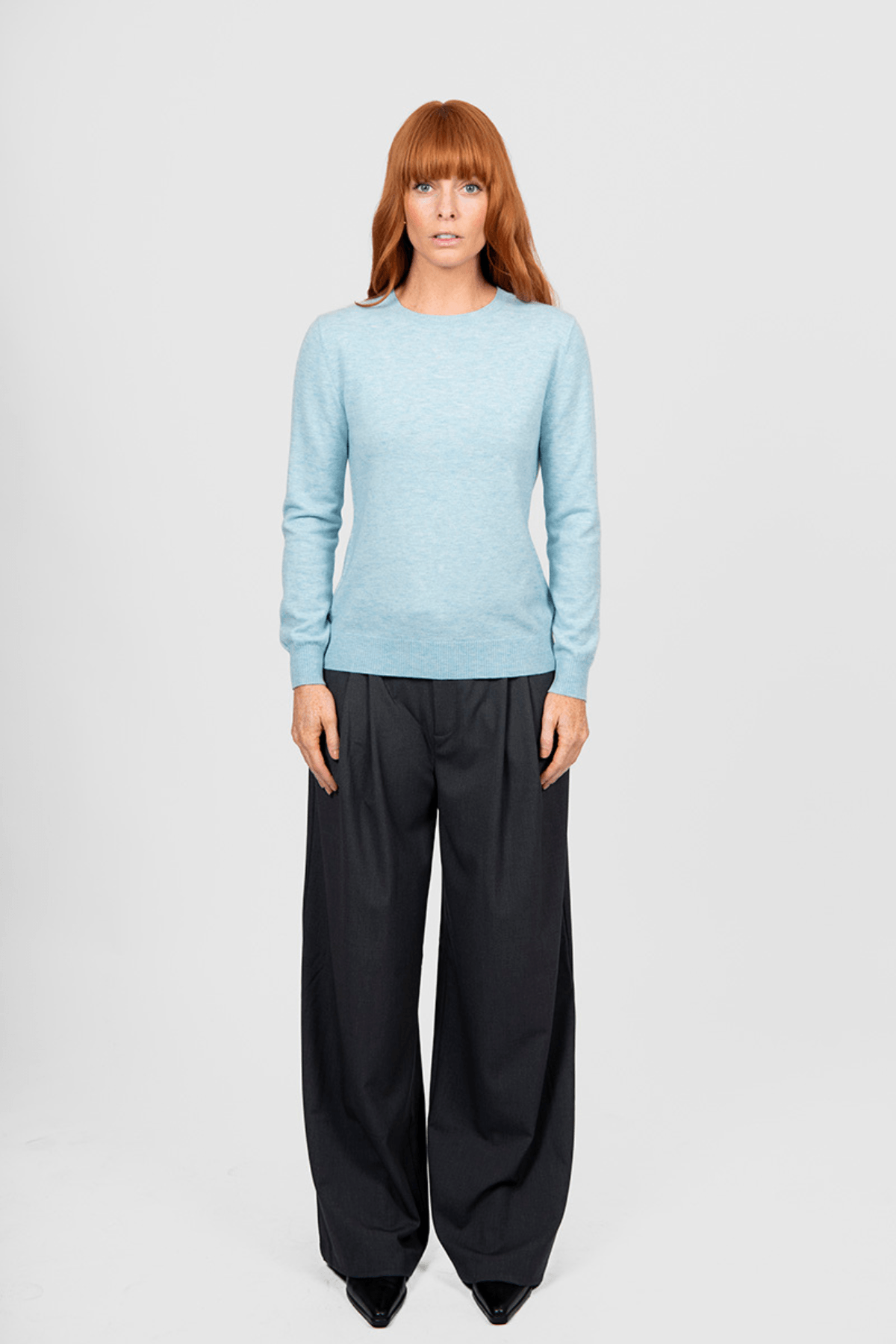 CHLOE CREW NECK PULLOVER AQUAMARINE