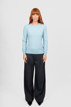 CHLOE CREW NECK PULLOVER AQUAMARINE