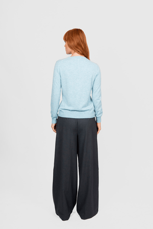 CHLOE CREW NECK PULLOVER AQUAMARINE