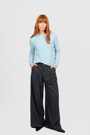CHLOE CREW NECK PULLOVER AQUAMARINE