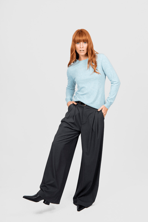 CHLOE CREW NECK PULLOVER AQUAMARINE