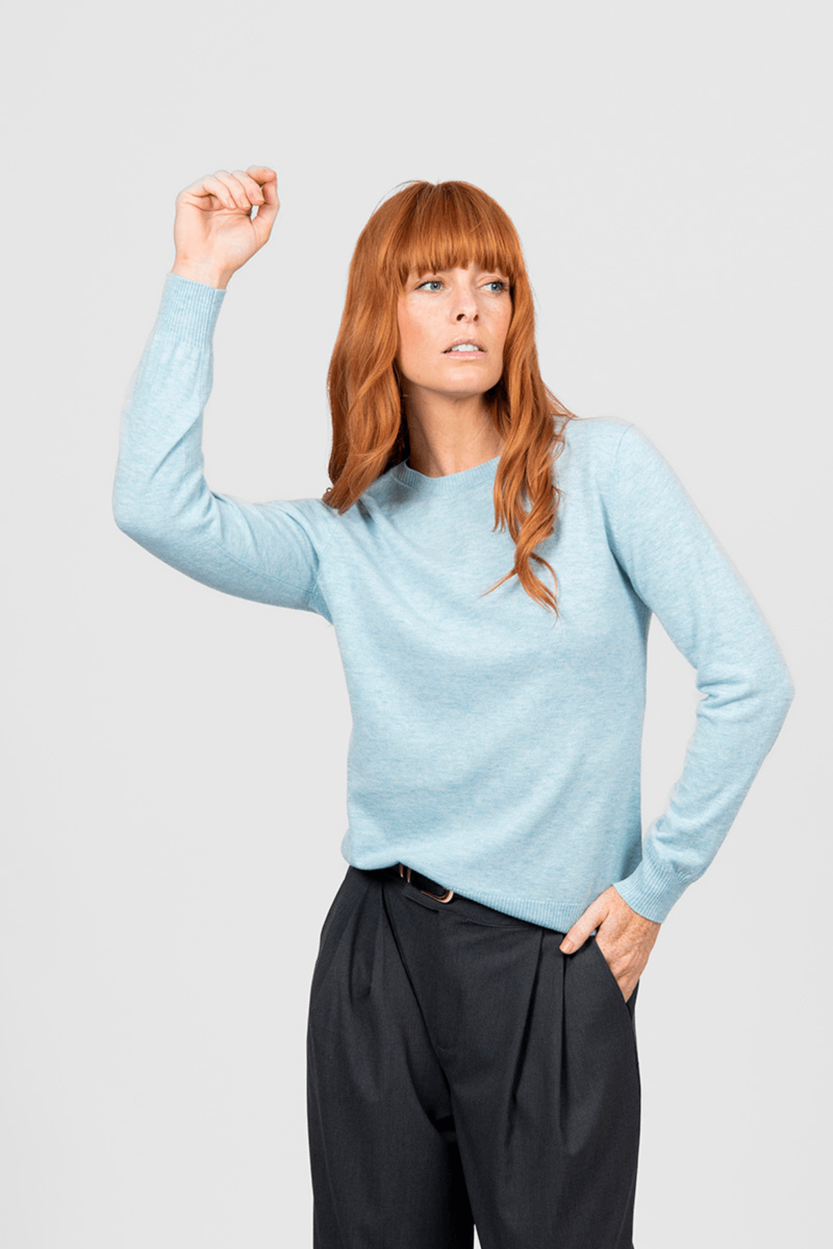 CHLOE CREW NECK PULLOVER AQUAMARINE