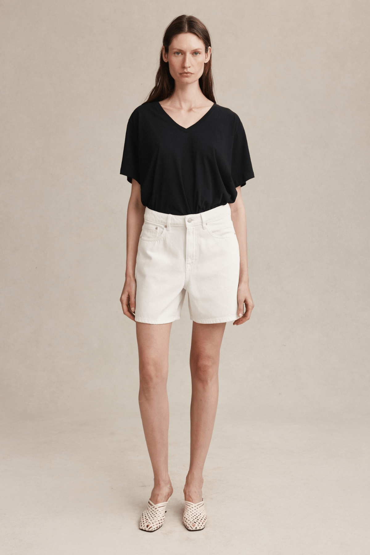 CLASSIC JEAN SHORT BLANC