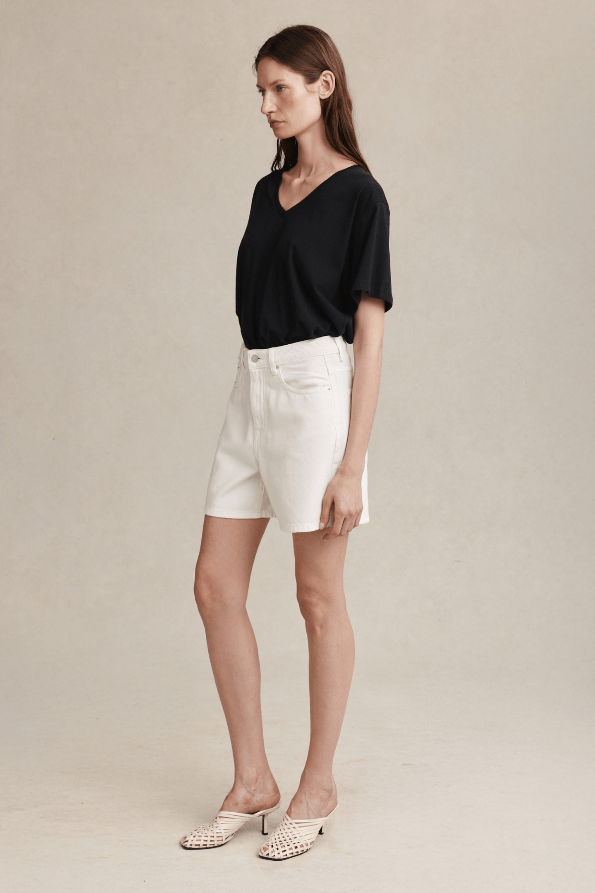 CLASSIC JEAN SHORT BLANC