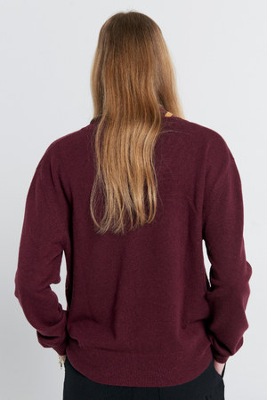 CLUB ARGYLE SWEATER BURGUNDY