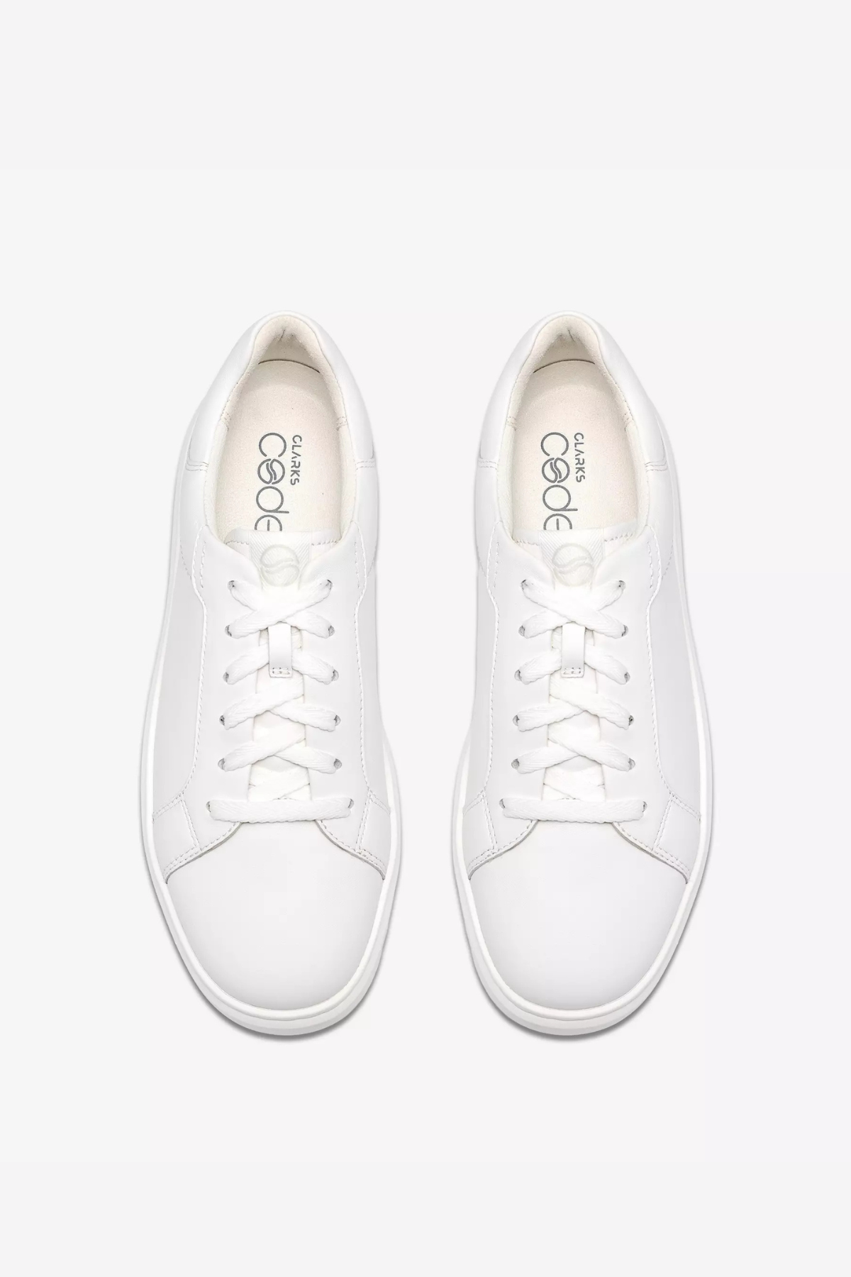 CODE C LACE SNEAKERS WHITE LEATHER