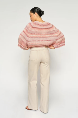 COLETTE FRINGE JEANS CLAY