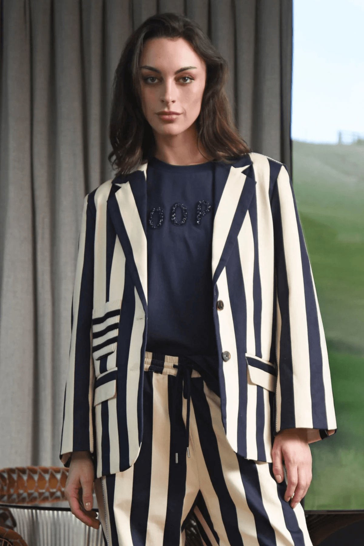 COOPER CLUB BLAZER NAVY STRIPE