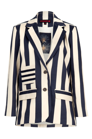 COOPER CLUB BLAZER NAVY STRIPE