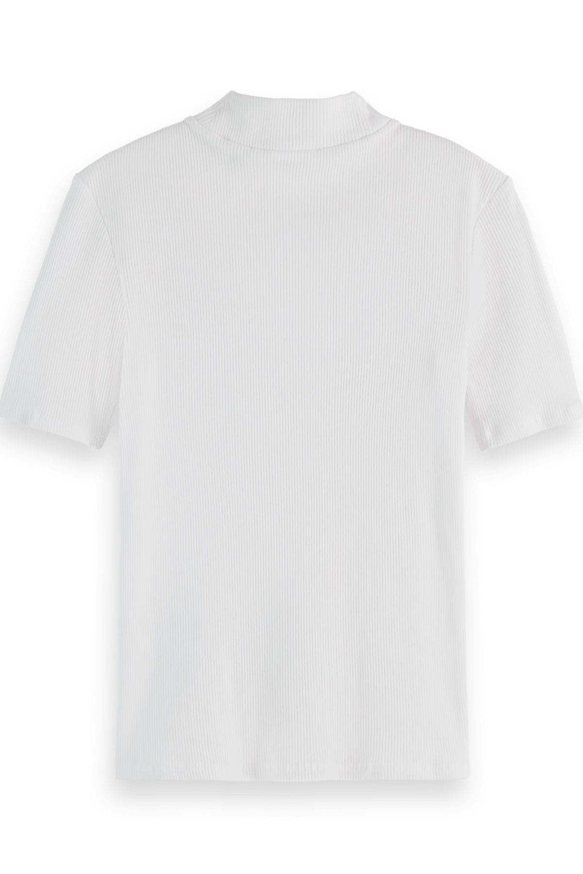 CORE MOCK NECK RIB T-SHIRT WHITE