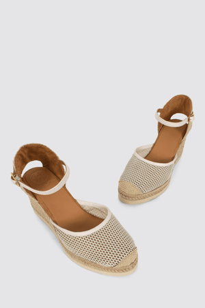 COREBO WEDGE SANDALS IVORY