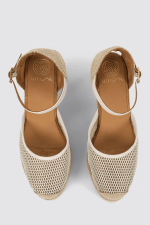 COREBO WEDGE SANDALS IVORY